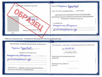 Обучение Аппаратчик обогащения золотосодержащих руд